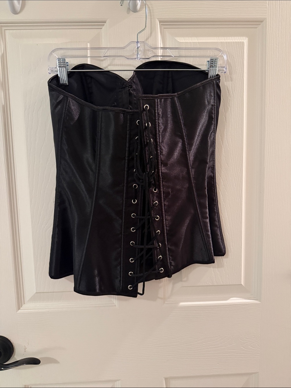 Hot Topic Lovesick Black and White Skeleton Corset Top - Picture 4 of 10